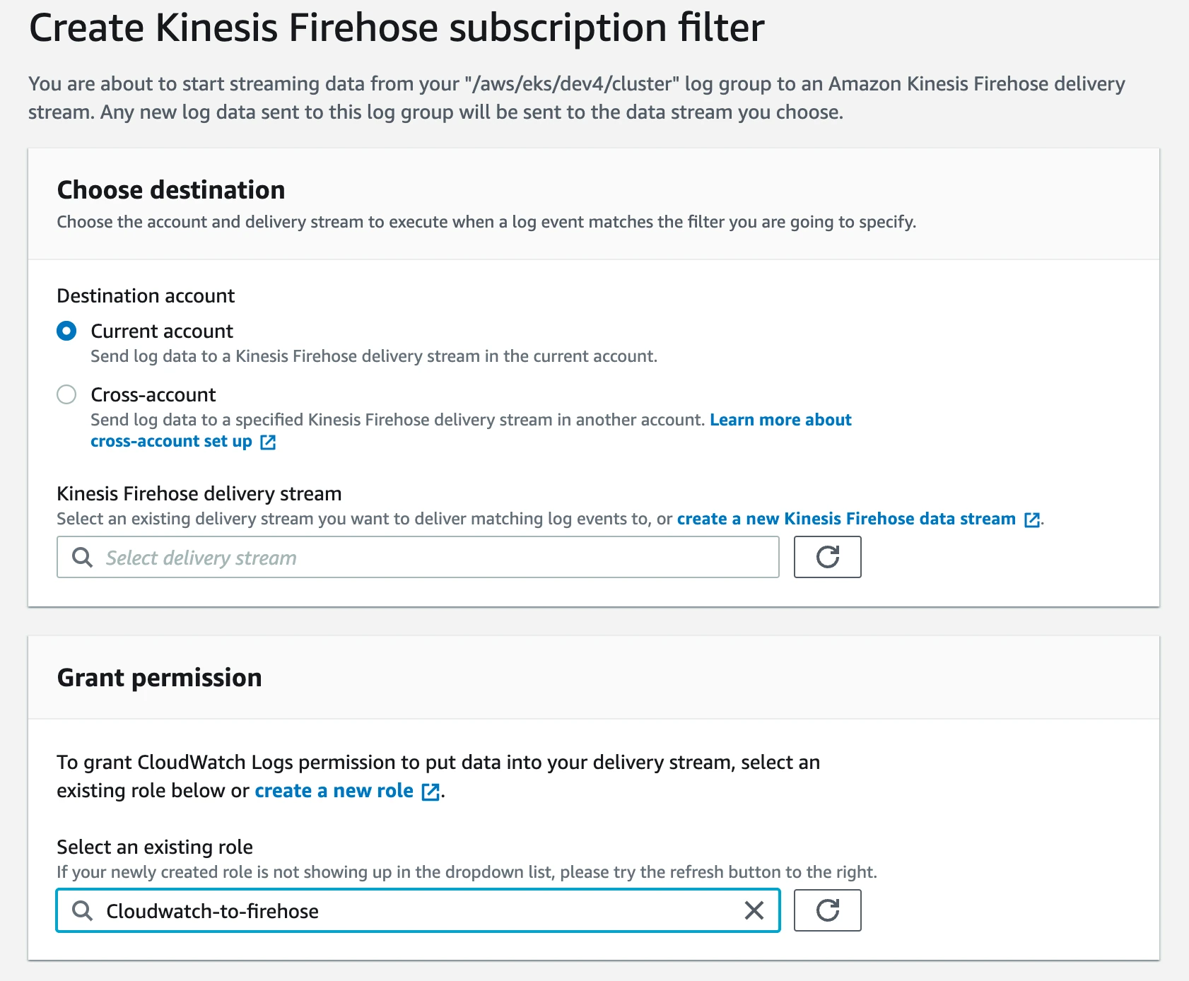 Create Subscription filter