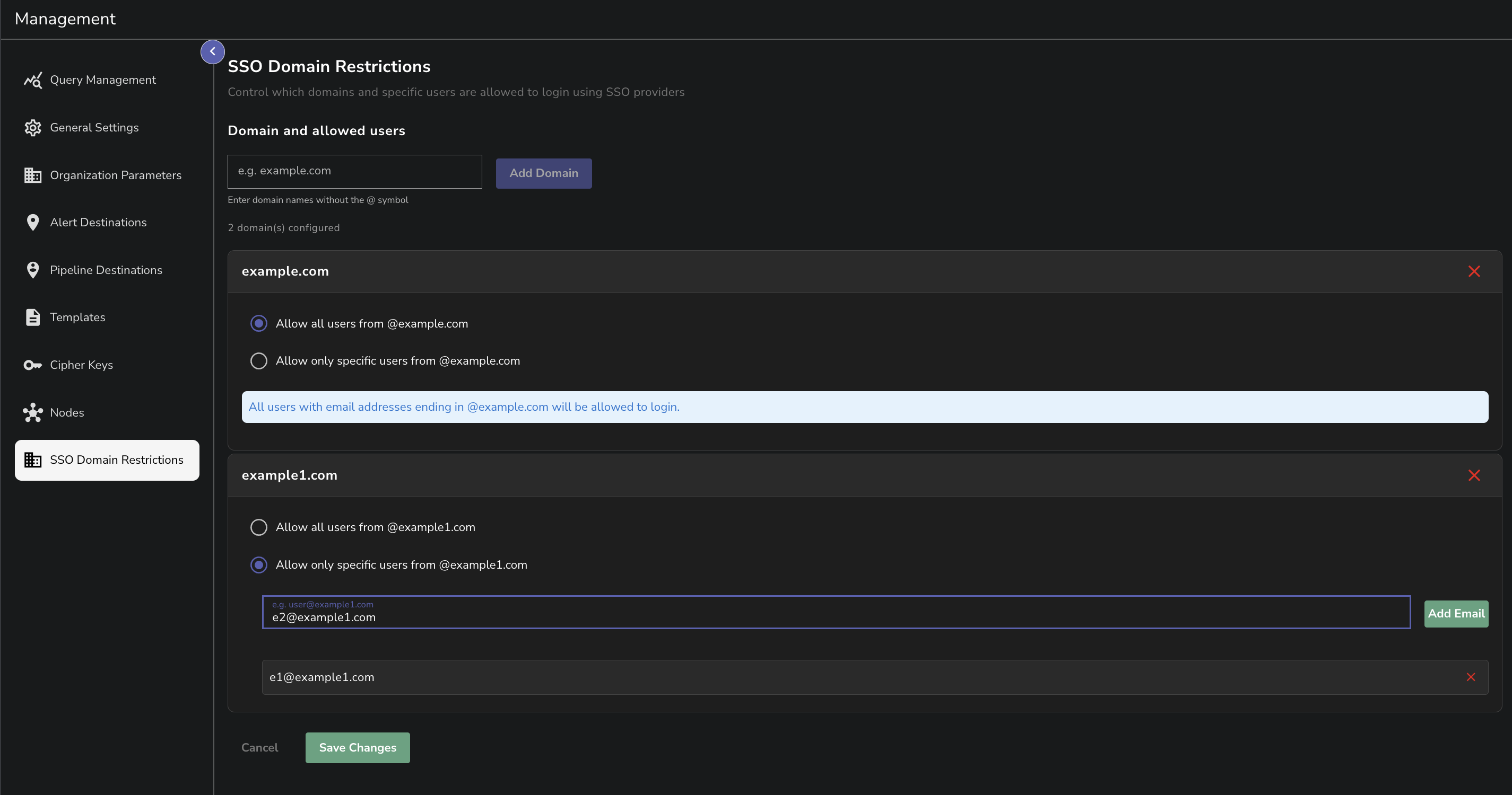 Allow only specific users
