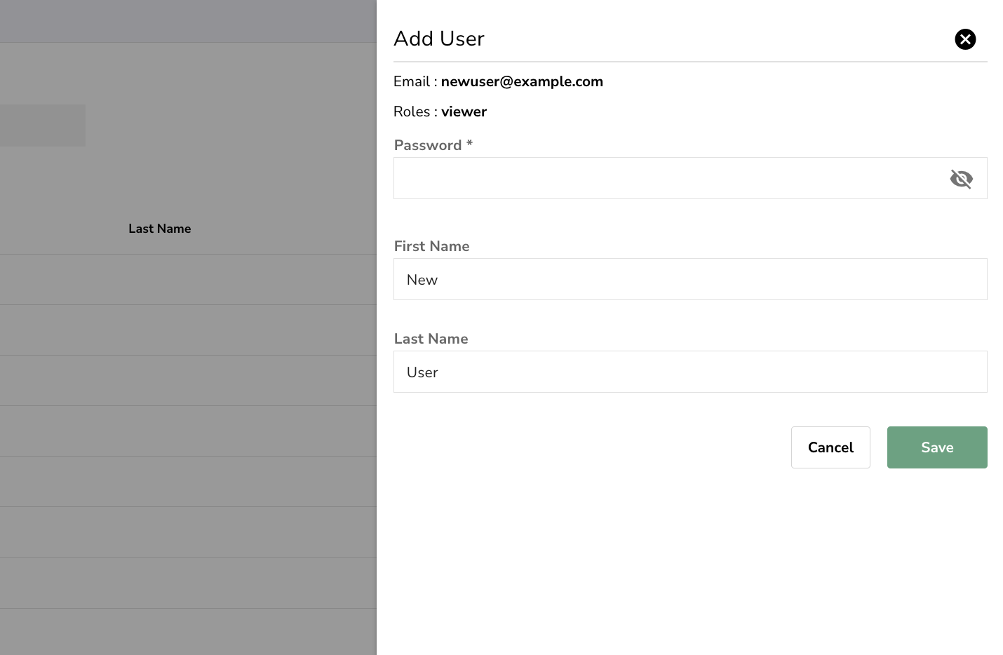 Create User and Set Password