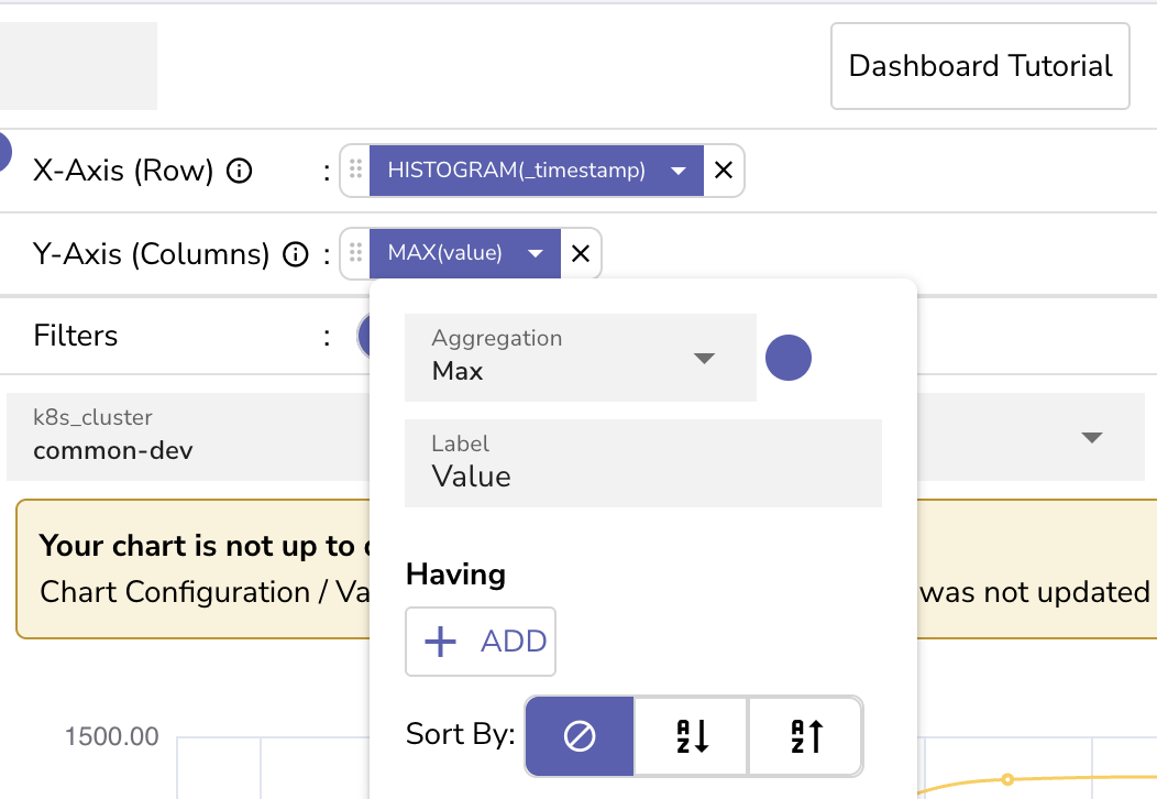 download manager metrics plotting - conifgure y-axis