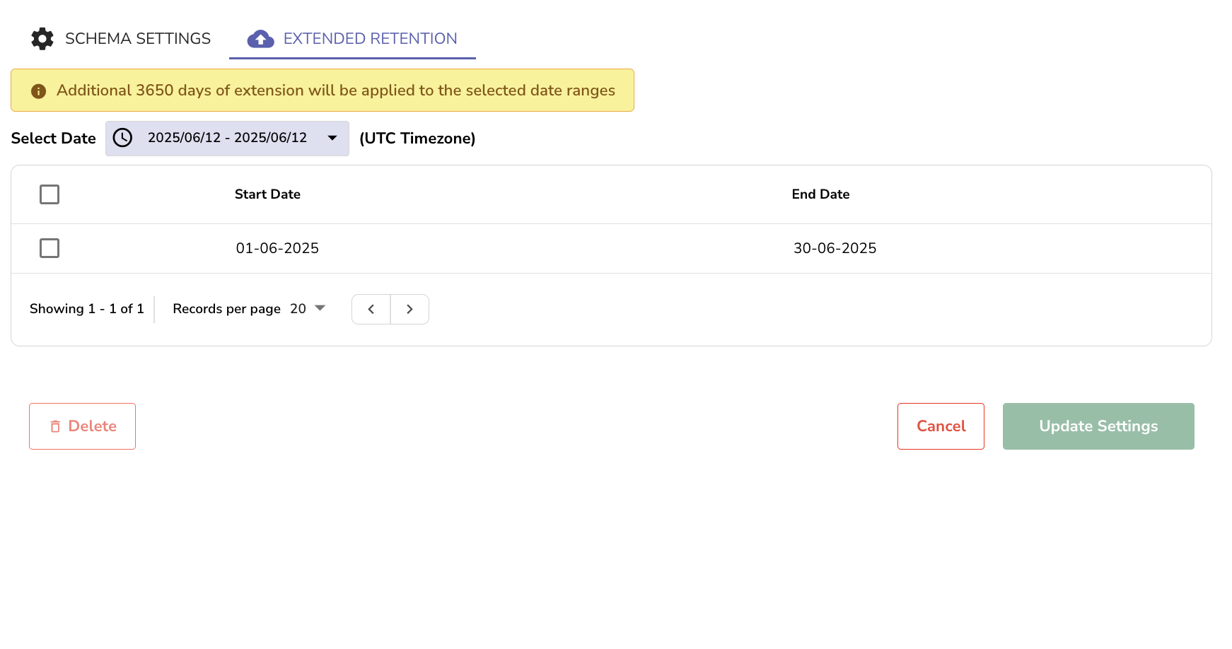 Streams Extended Retention
