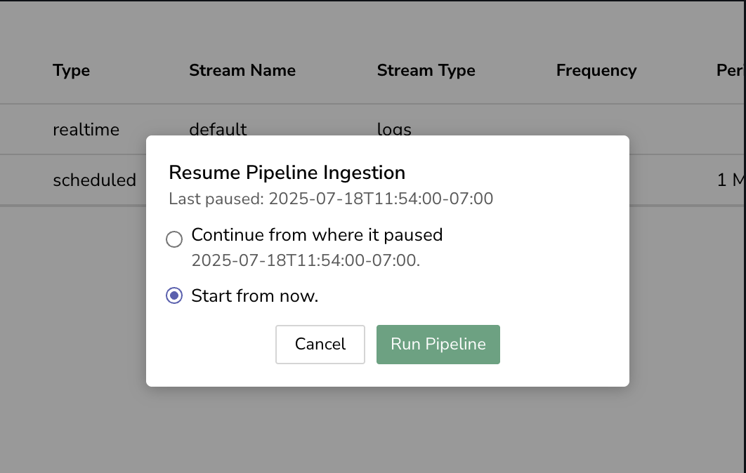 Resume pipeline