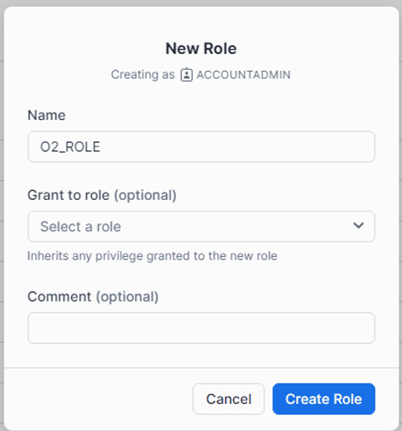 Create a role in Snowflake
