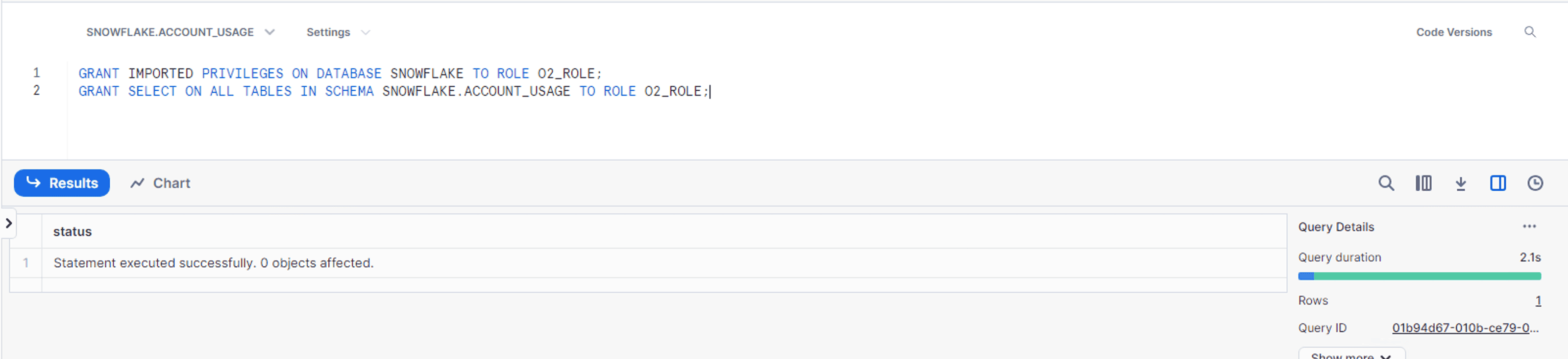 Grant Permissions to the Role