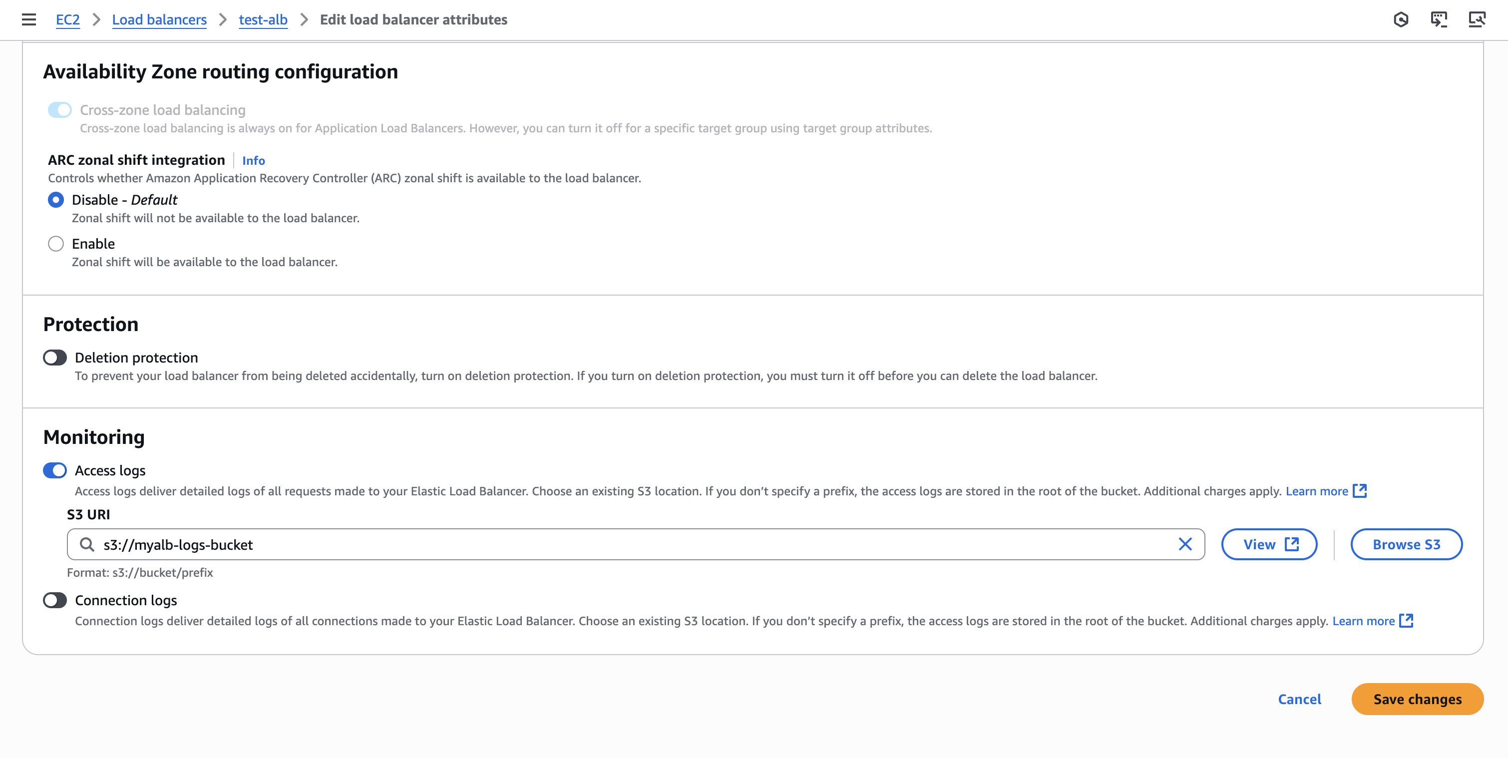 Enable ALB Access Logs
